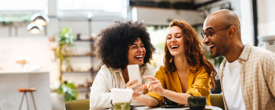 Friends laughing