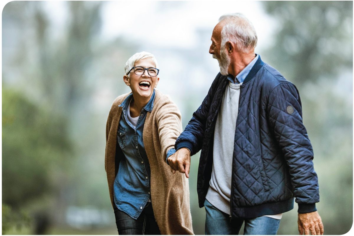 A couple enjoying retirement