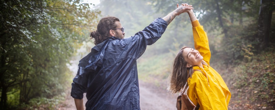 Overdraft Options Couple dancing in the rain